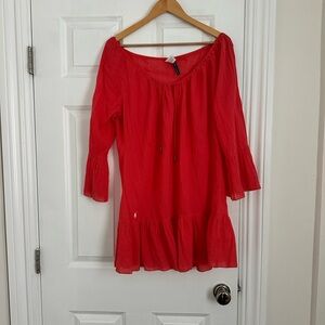 Ralph Lauren Vibrant Coral Cotton Cover up